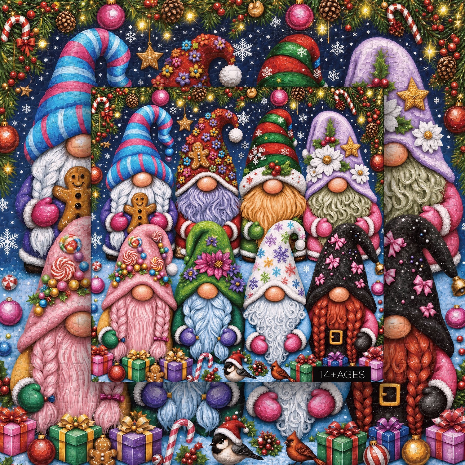 Christmas Gnomes Jigsaw Puzzle 1000 Pieces