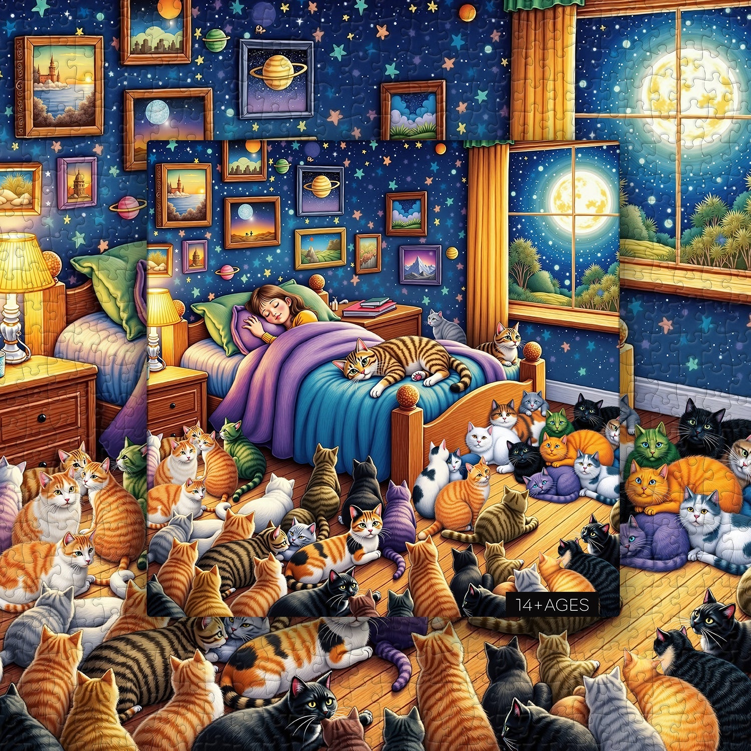 Cats Guarding Dreams Jigsaw Puzzle 1000 Piece