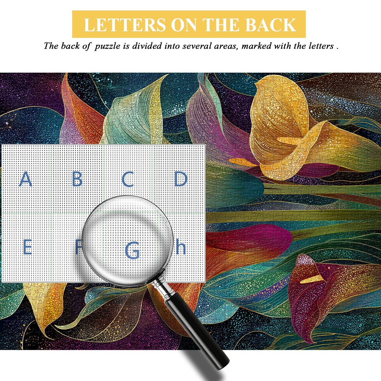 Casse-tête puzzle 1000 pièces « Arums colorés »