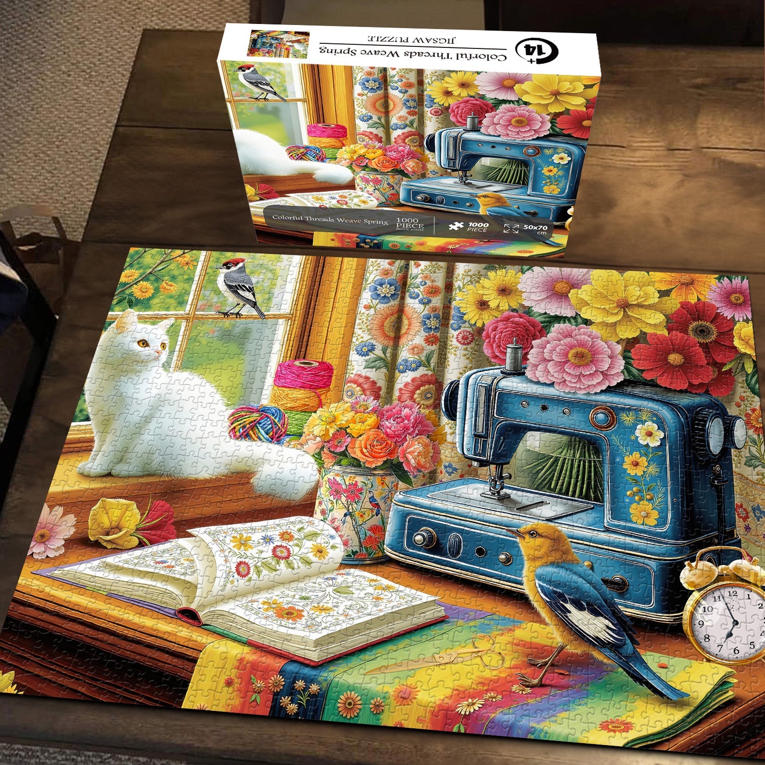 Colorful Threads Weave Spring Jigsaw Puzzle 1000 Pieces