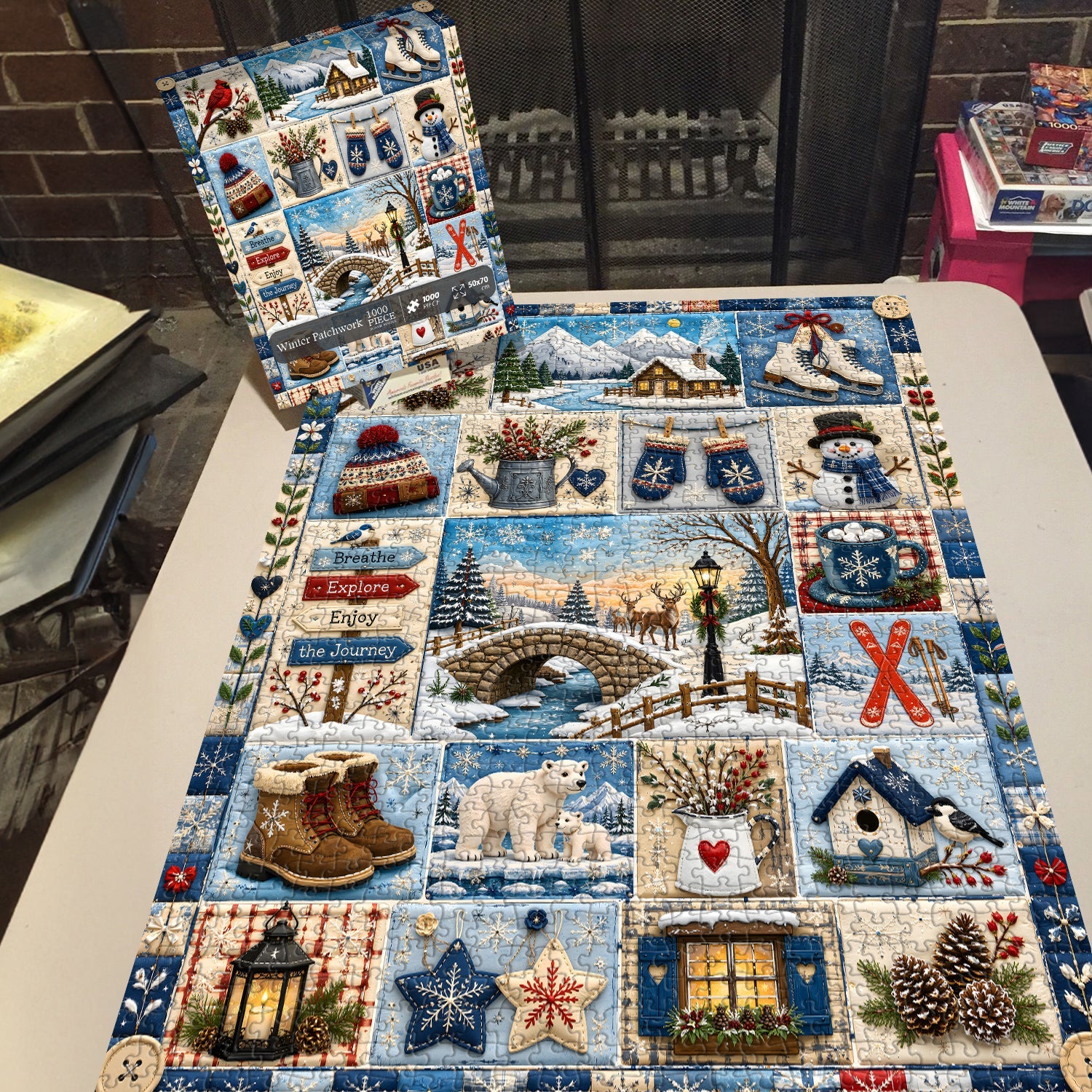 Winter Patchwork Jigsaw Puzzle 1000 Pieces