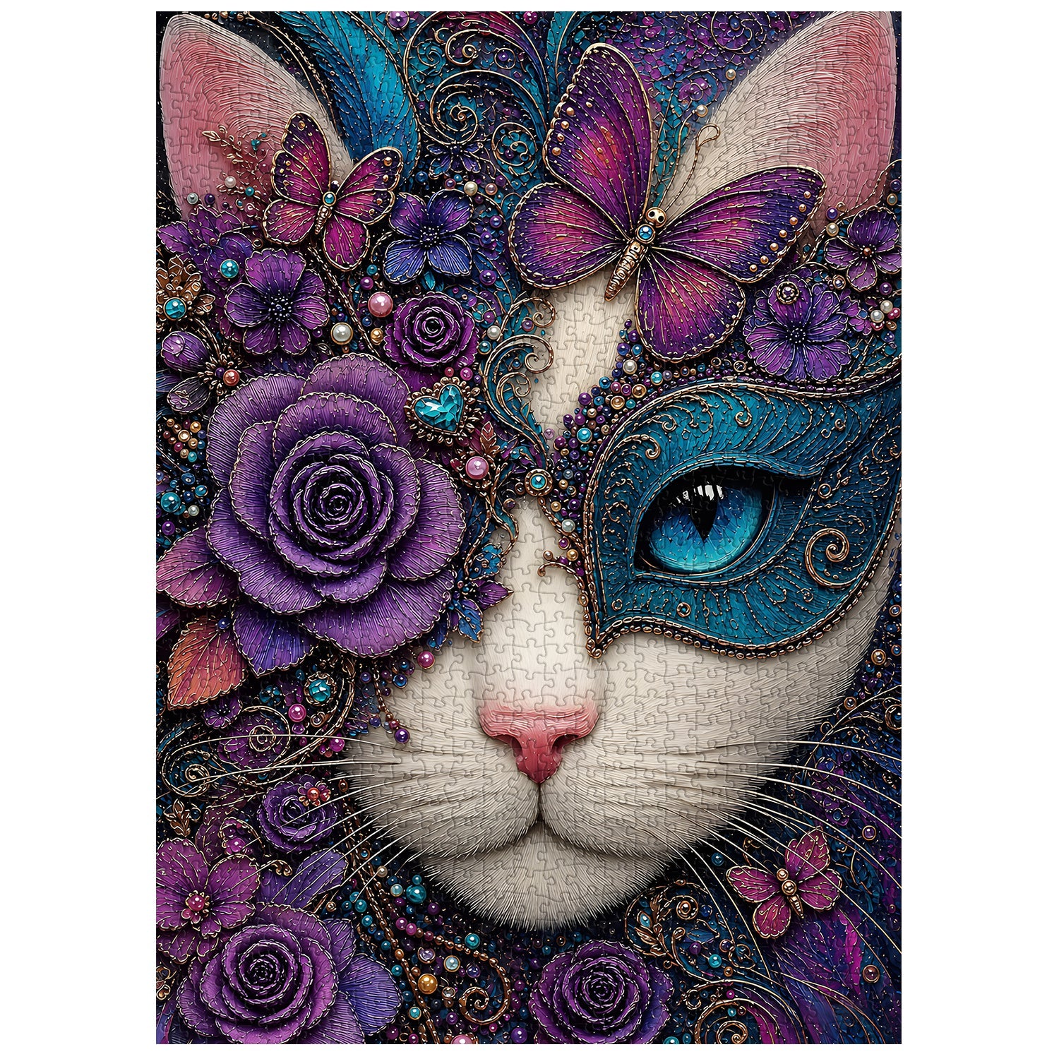 Masquerade Cat  Jigsaw Puzzle 1000 Pieces