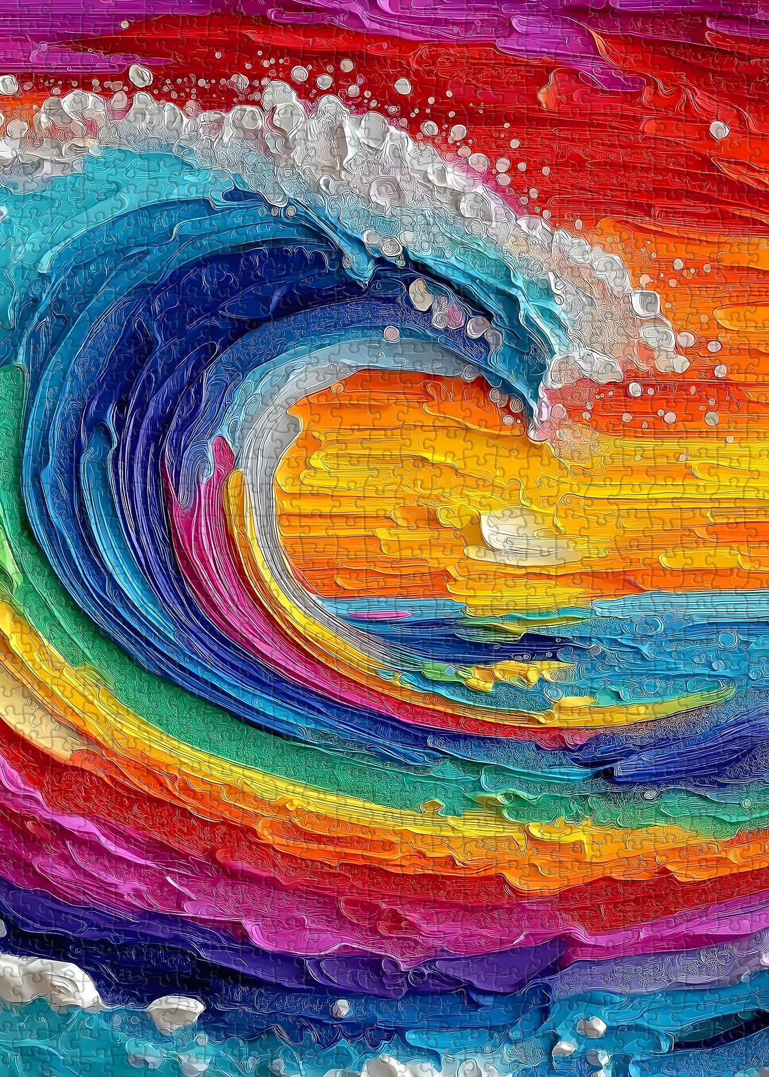 Colorful Waves Jigsaw Puzzle 1000 Pieces