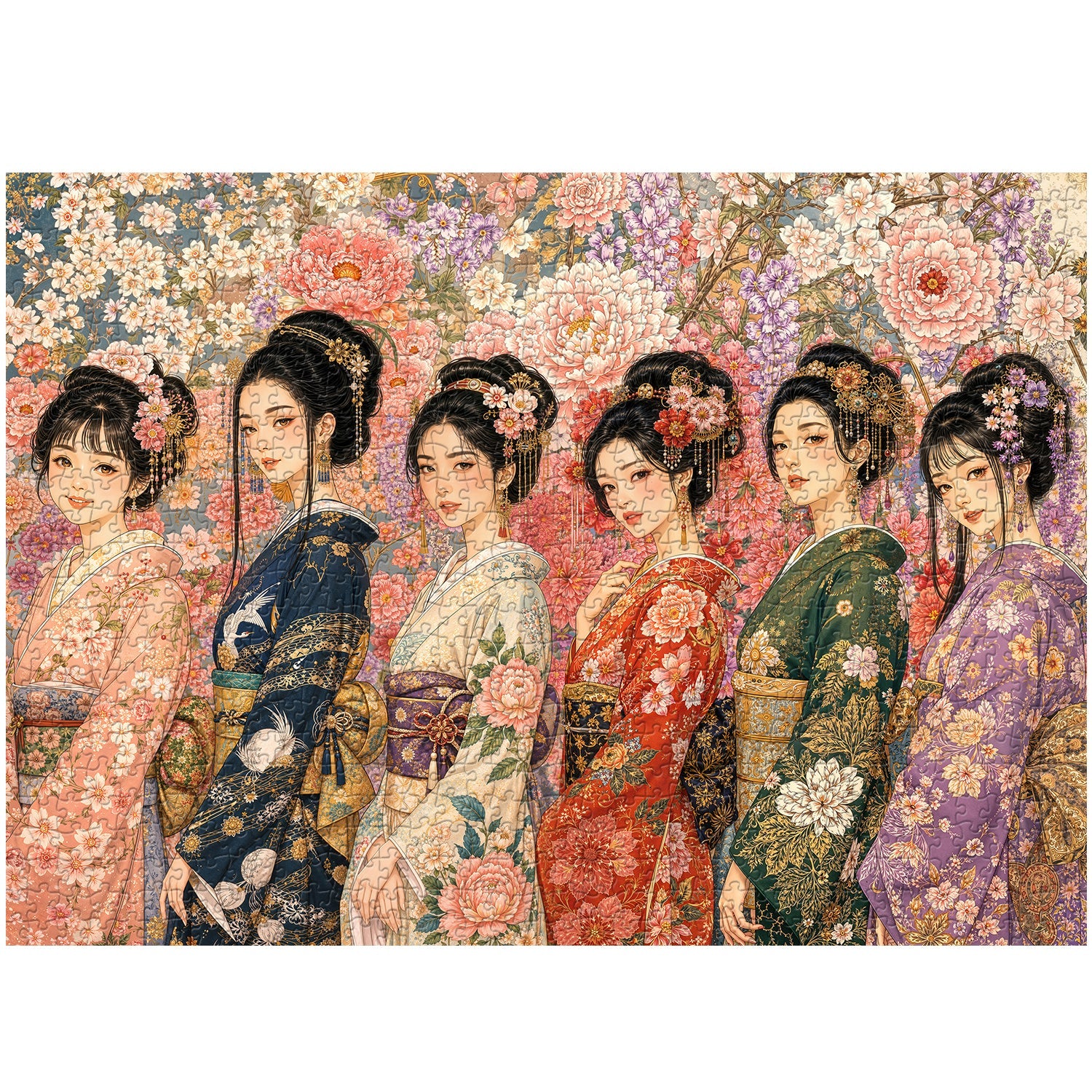 Kimono Maidens Jigsaw Puzzle 1000 Piece