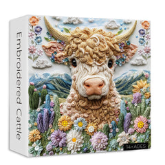 Embroidered Cattle Jigsaw Puzzle 1000 Pieces