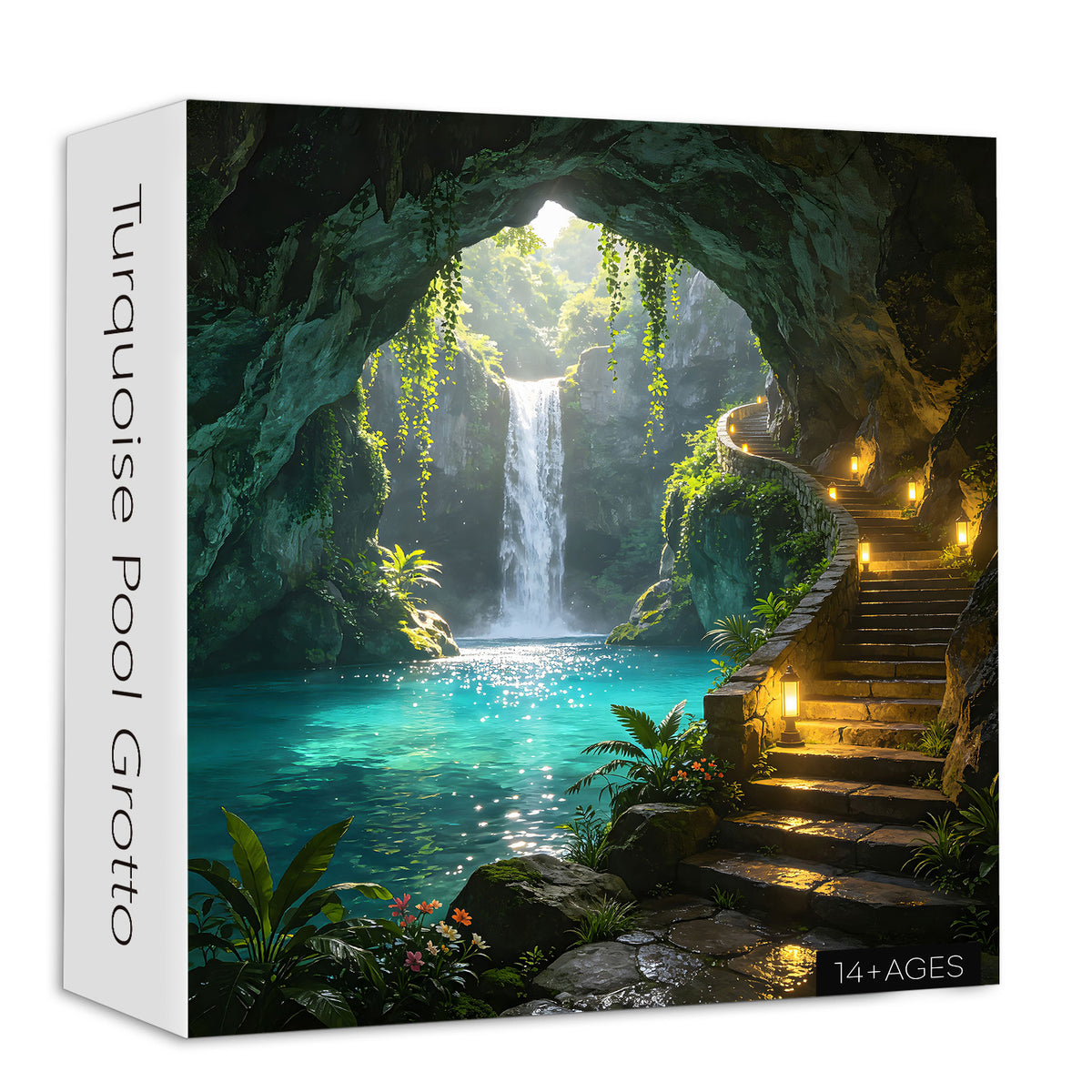 Puzzle de 1000 pièces Grotte de piscine turquoise