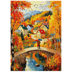 Fall Village Jigsaw Puzzle 1000 Pieces