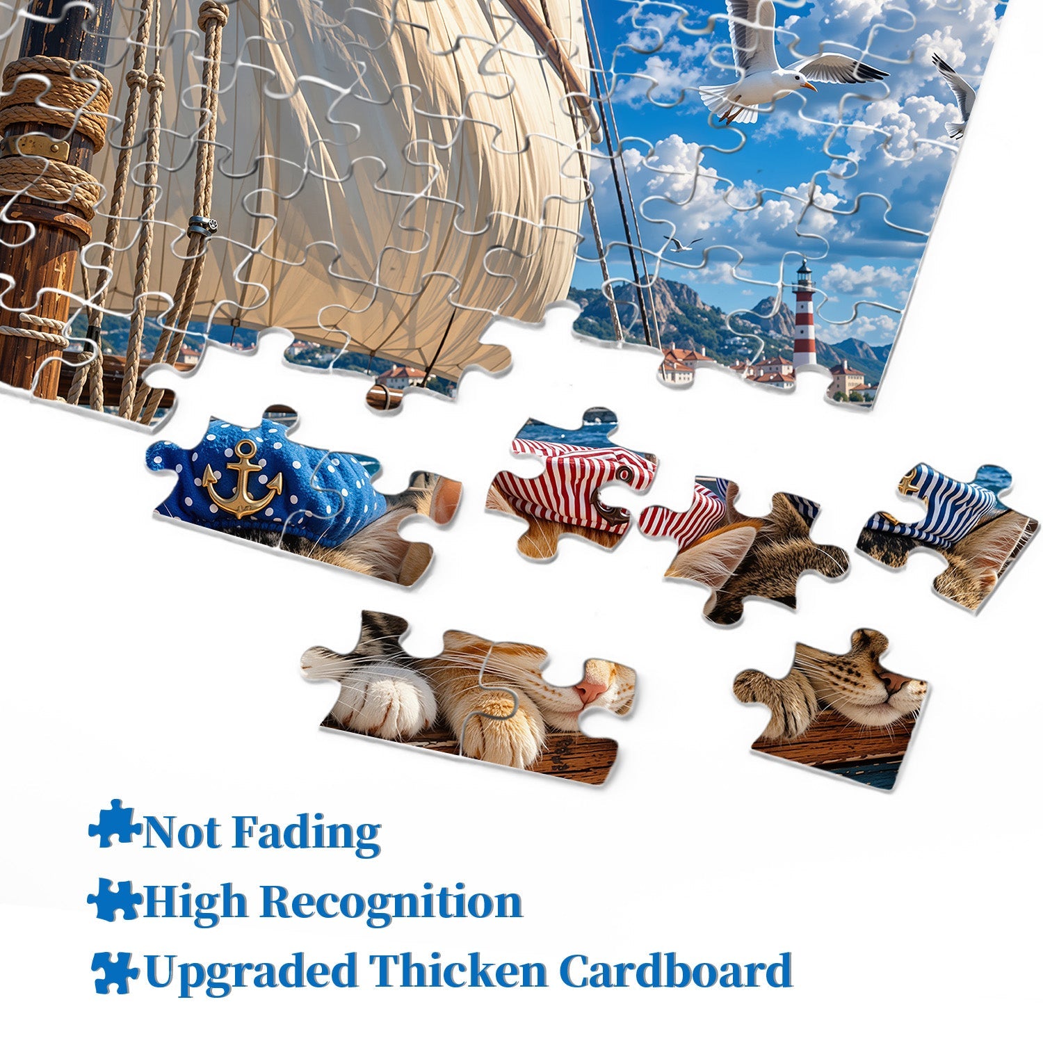 Nautical Cat Jigsaw Puzzle 1000 Piece