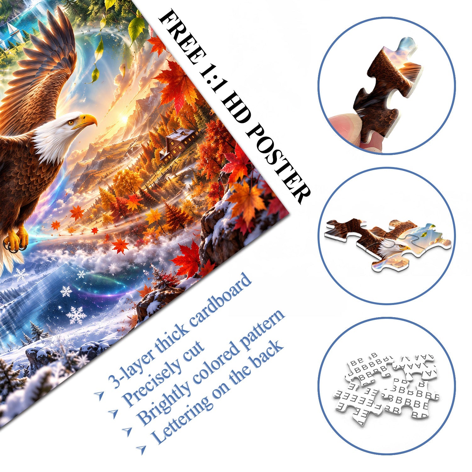 Eagle’s Seasonal Voyage Jigsaw Puzzle 1000 Piece