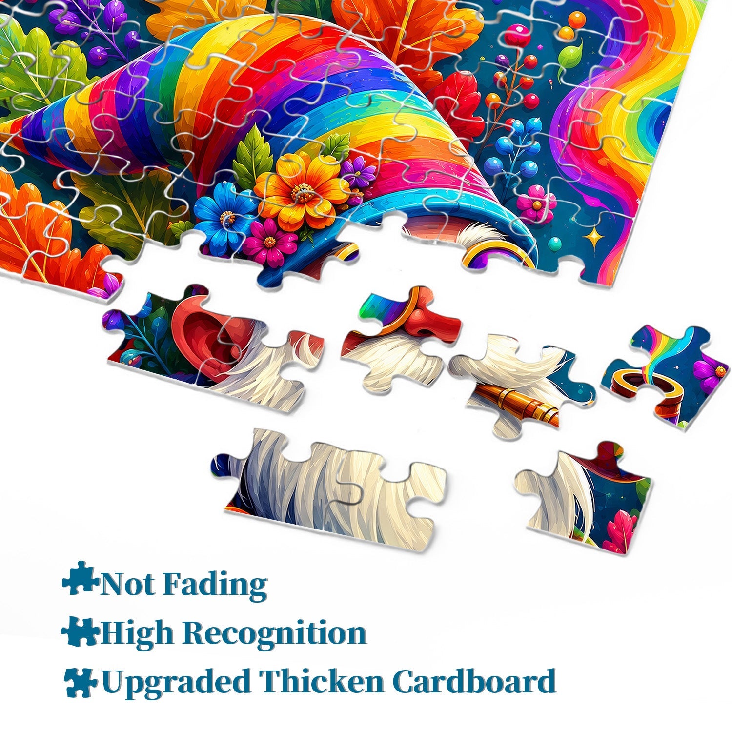 Rainbow Gnome Jigsaw Puzzle 1000 Piece