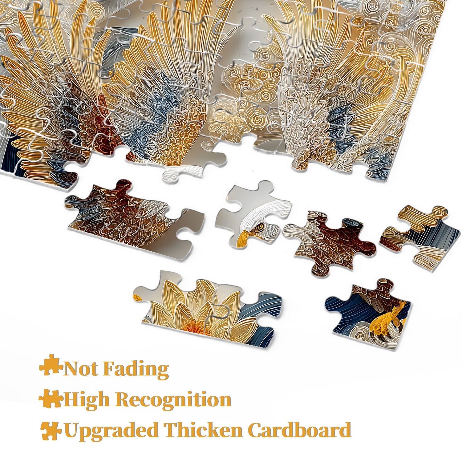 Quilled Twin Eagles Jigsaw Puzzle 1000 Pieces