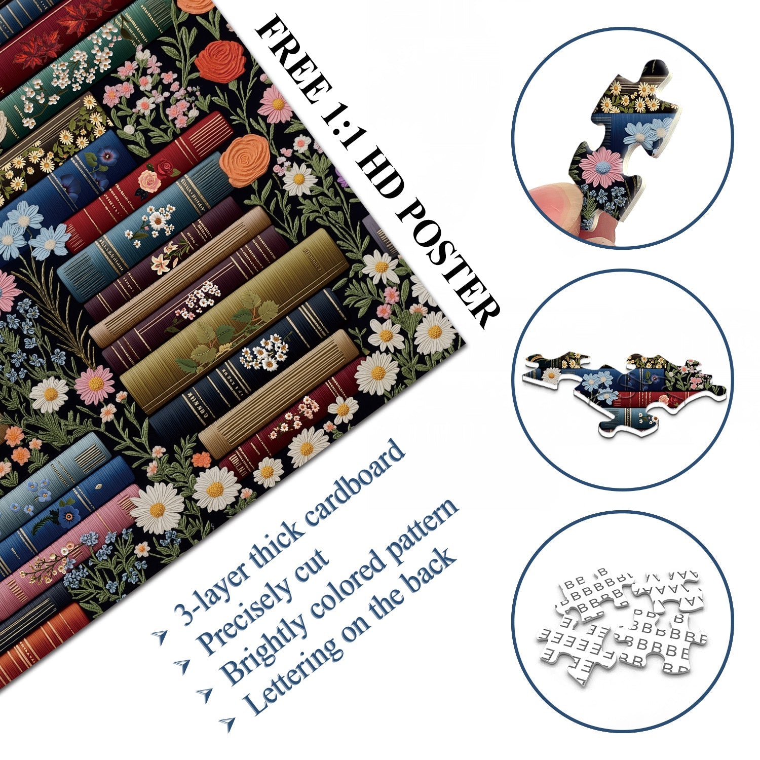 Floral Library Jigsaw Puzzle 1000 Pieces