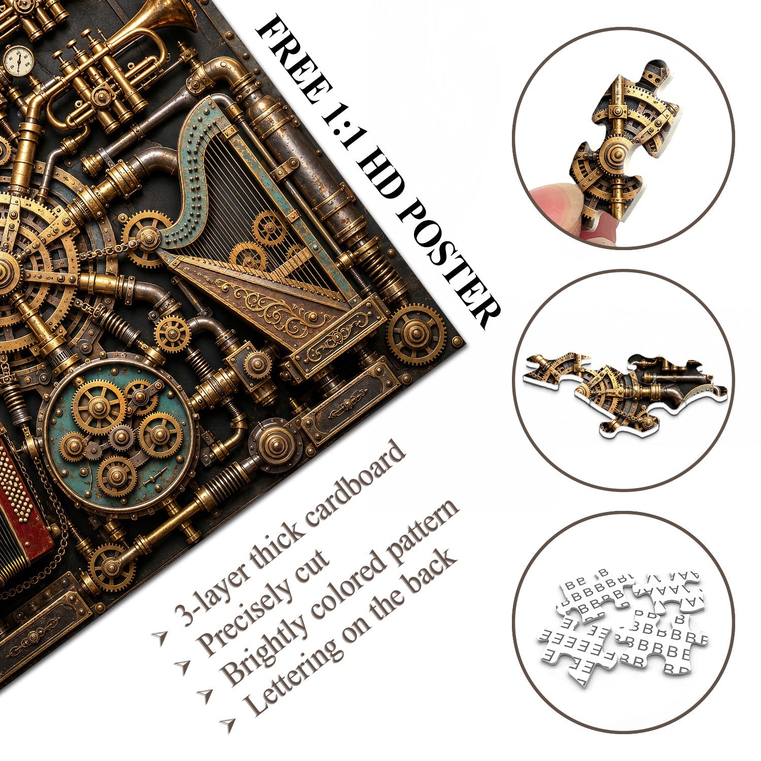 Vintage Gear Symphony Jigsaw Puzzle 1000 Piece