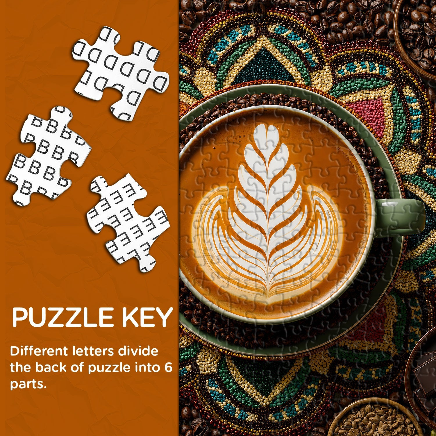 Mandala Coffee Jigsaw Puzzle 1000 Pieces