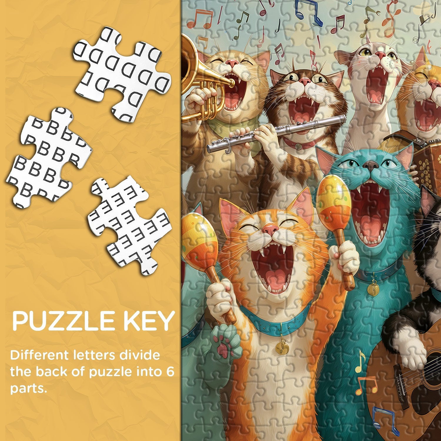 Joyful Cat Concert  Jigsaw Puzzle 1000 Piece