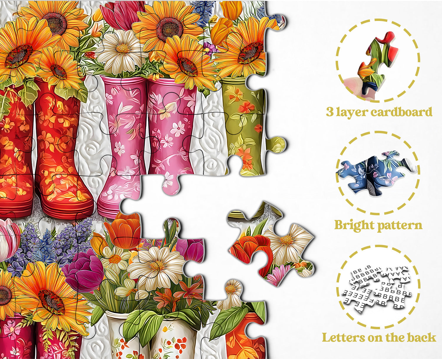 Flower Boots Jigsaw Puzzle 1000 Piece