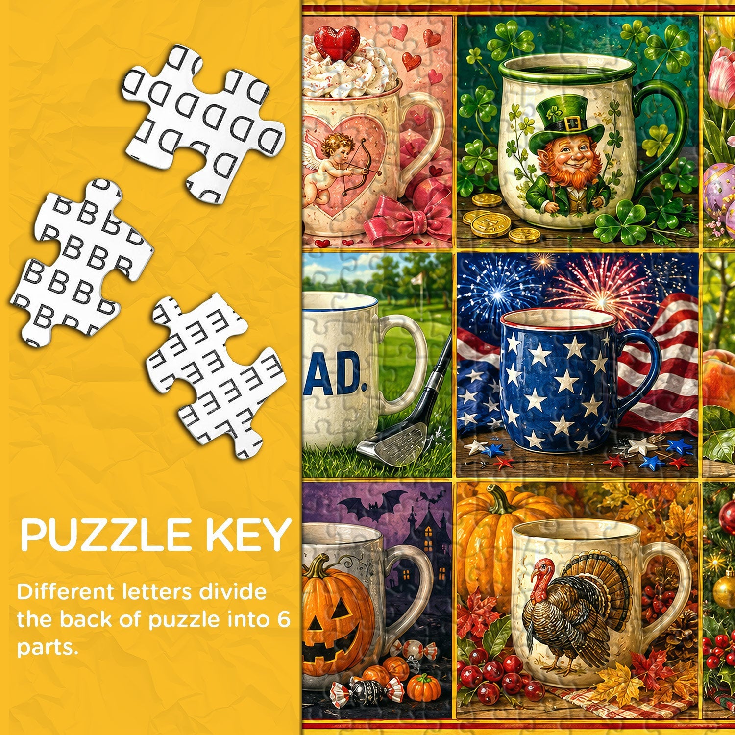 Holiday Mug Collection Jigsaw Puzzle 1000 Piece