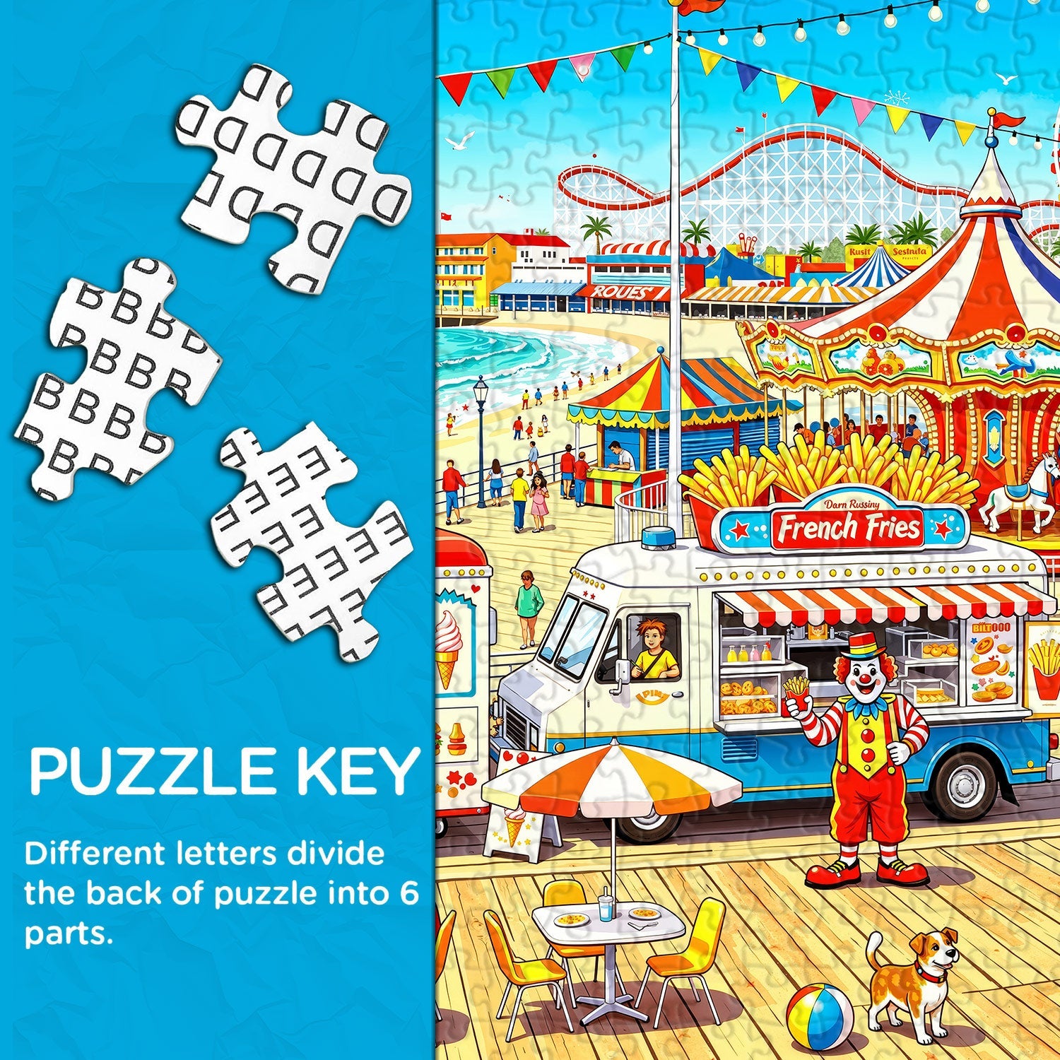 Seaside Amusement Park Jigsaw Puzzle 1000 Pieces