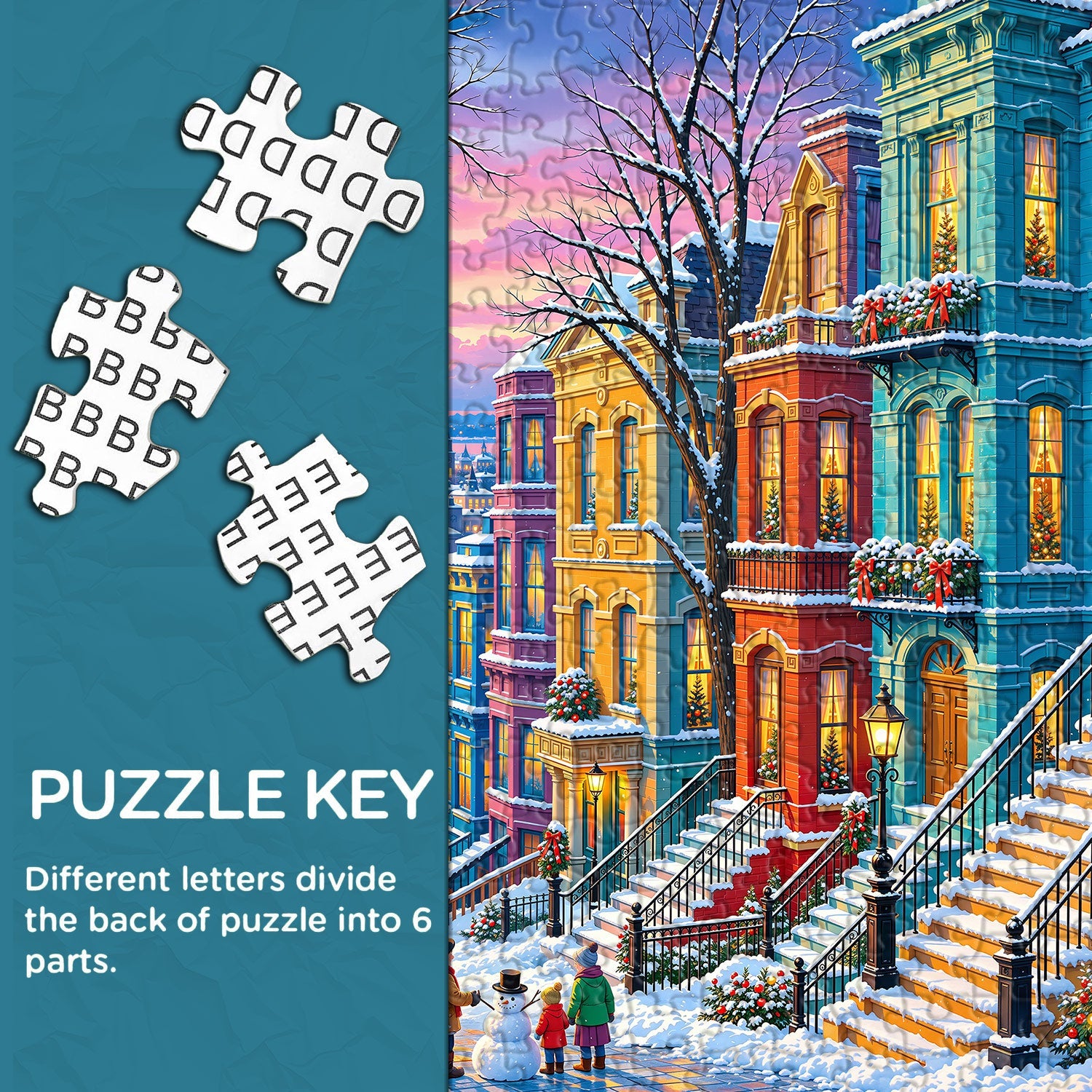 Snowy Town Jigsaw Puzzle 1000 Piece