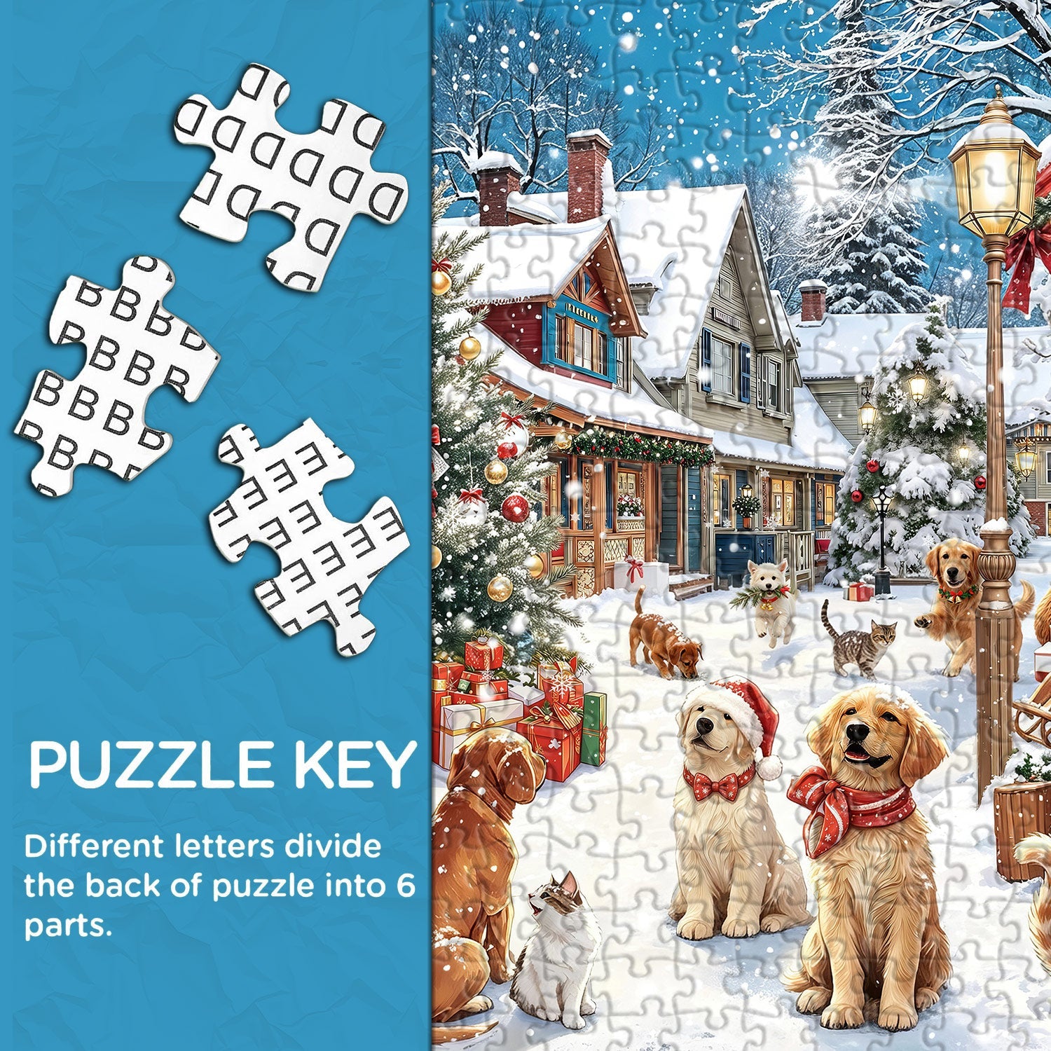 Town Pets’ Christmas Jigsaw Puzzle 1000 Pieces