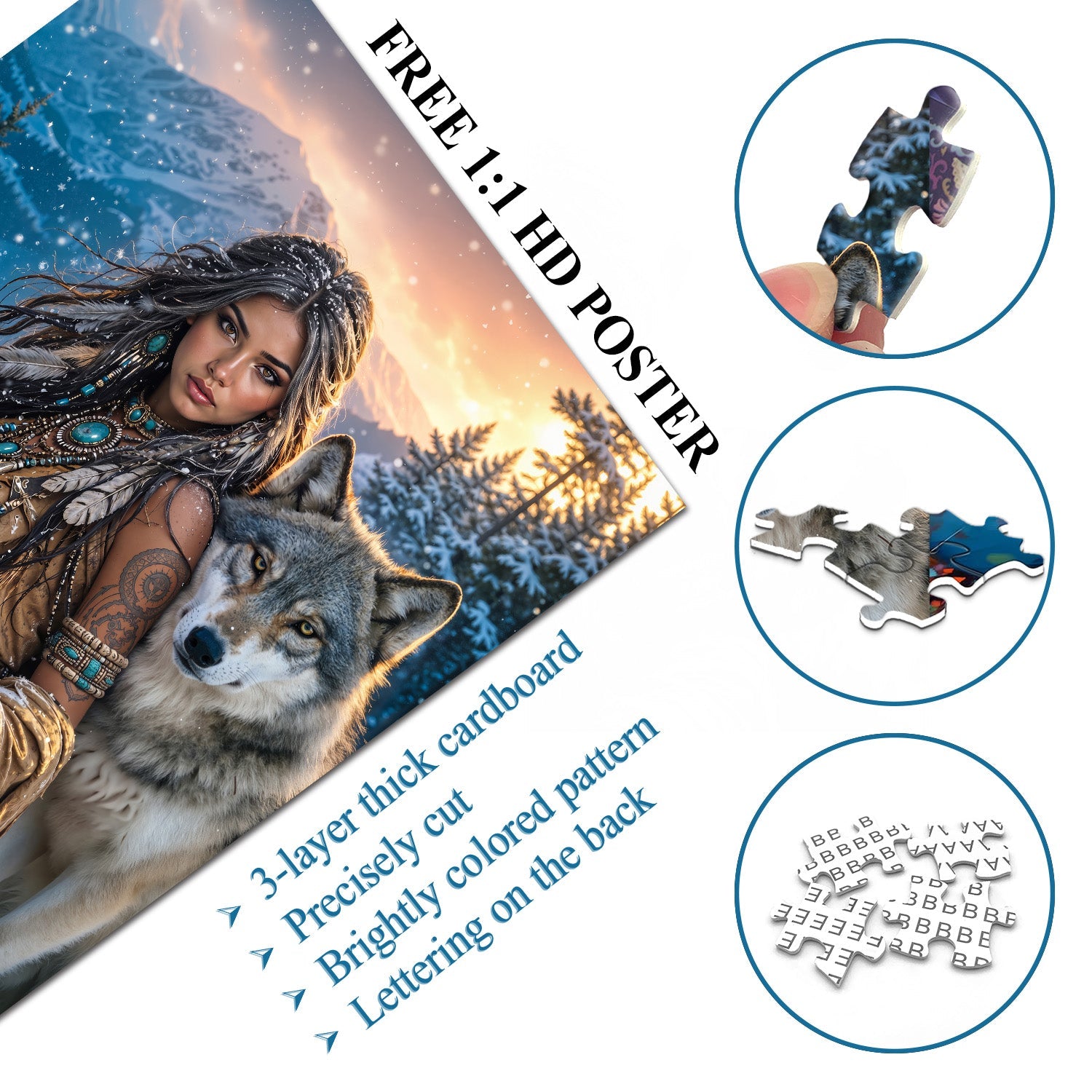 Winter Wolf Soul Jigsaw Puzzle 1000 Piece