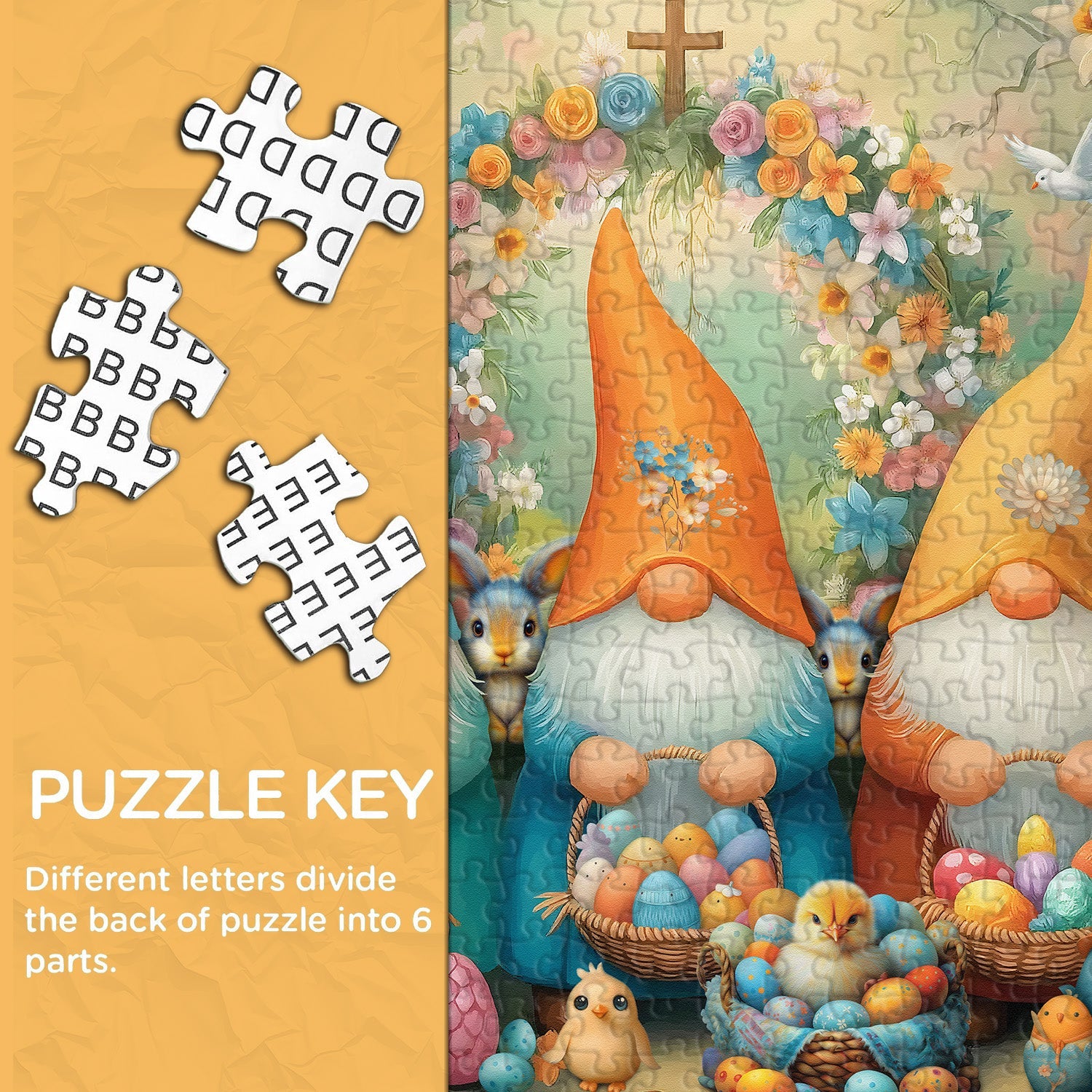 Easter Graden Gnomes Jigsaw Puzzle 1000 Pieces