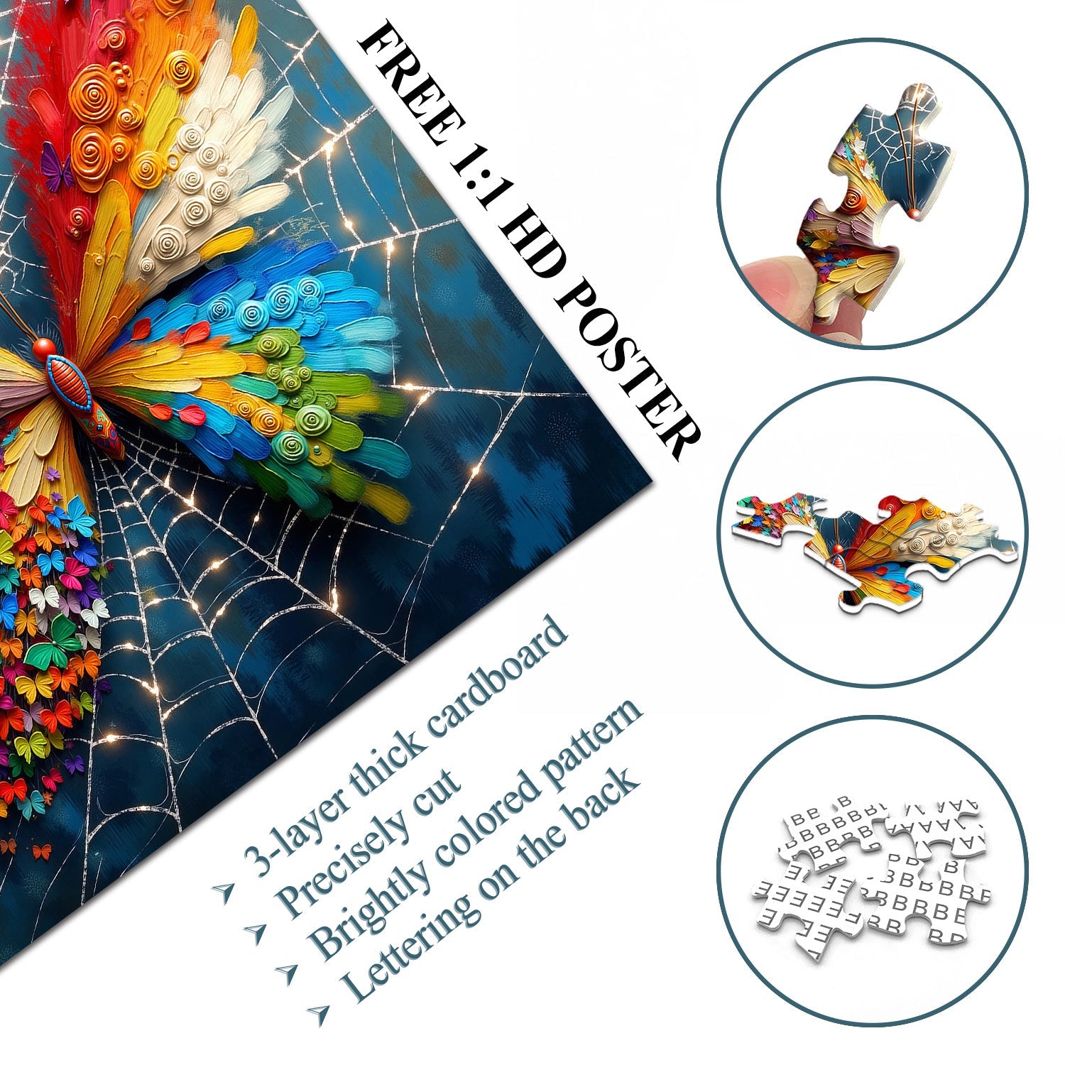Web of Butterflies Jigsaw Puzzle 1000 Pieces