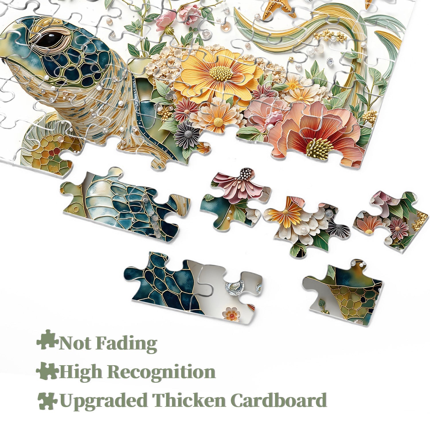 Blooming Turtle Jigsaw Puzzle 1000 Pieces