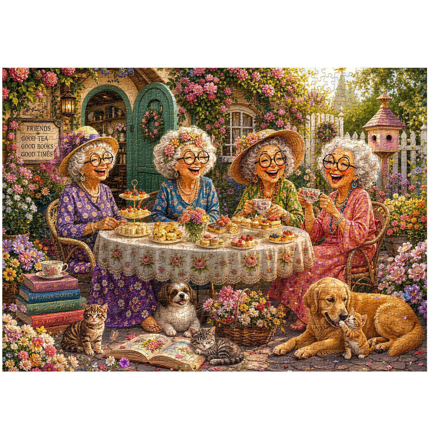 Friends Garden Tea Jigsaw Puzzle 1000 Piece