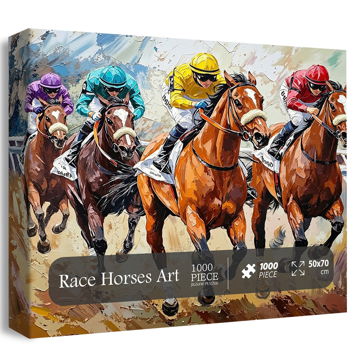 Race Horses Art Jigsaw Puzzle 1000 Piece