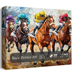 Race Horses Art Jigsaw Puzzle 1000 Piece