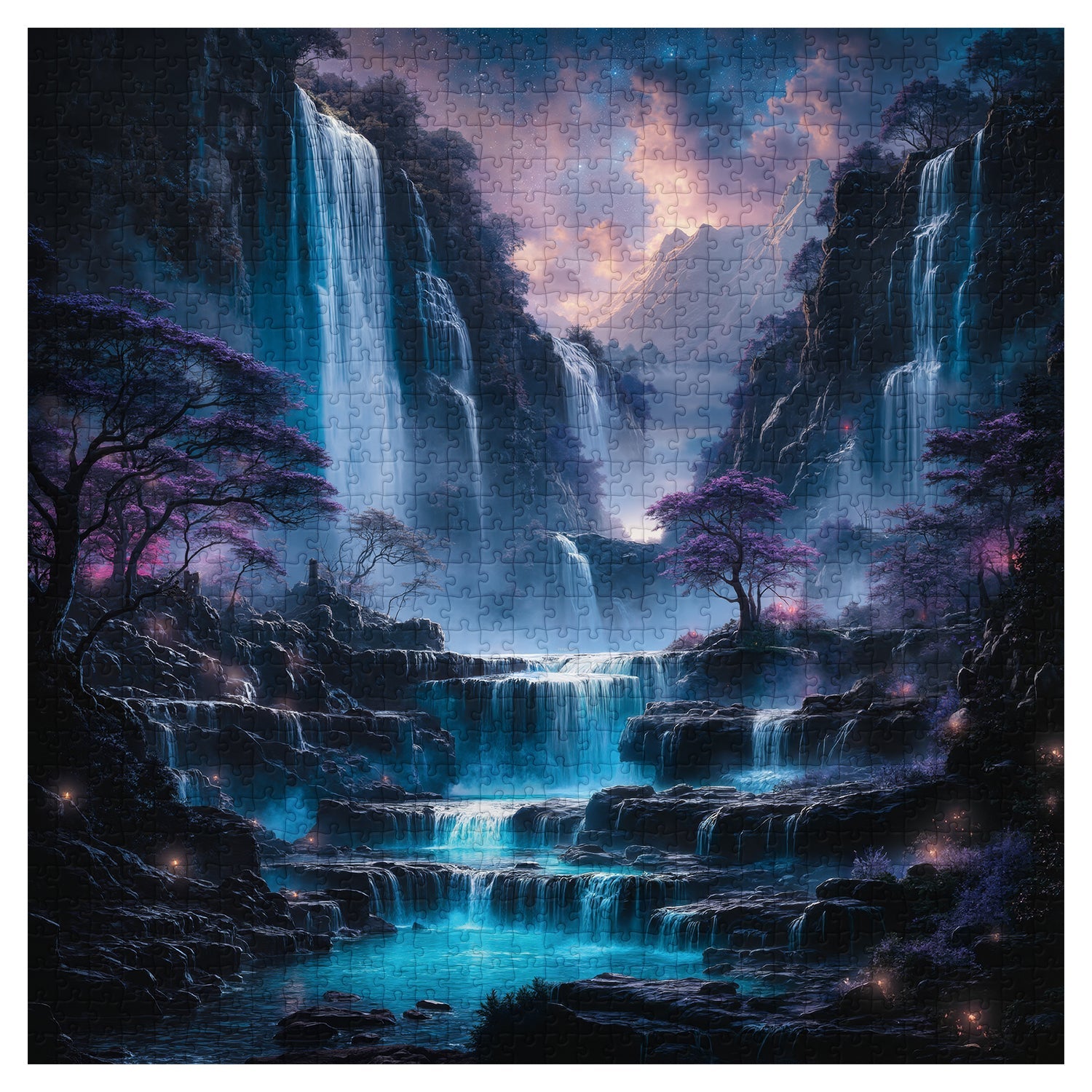 Violet Cascade Jigsaw Puzzle 1000 Pieces