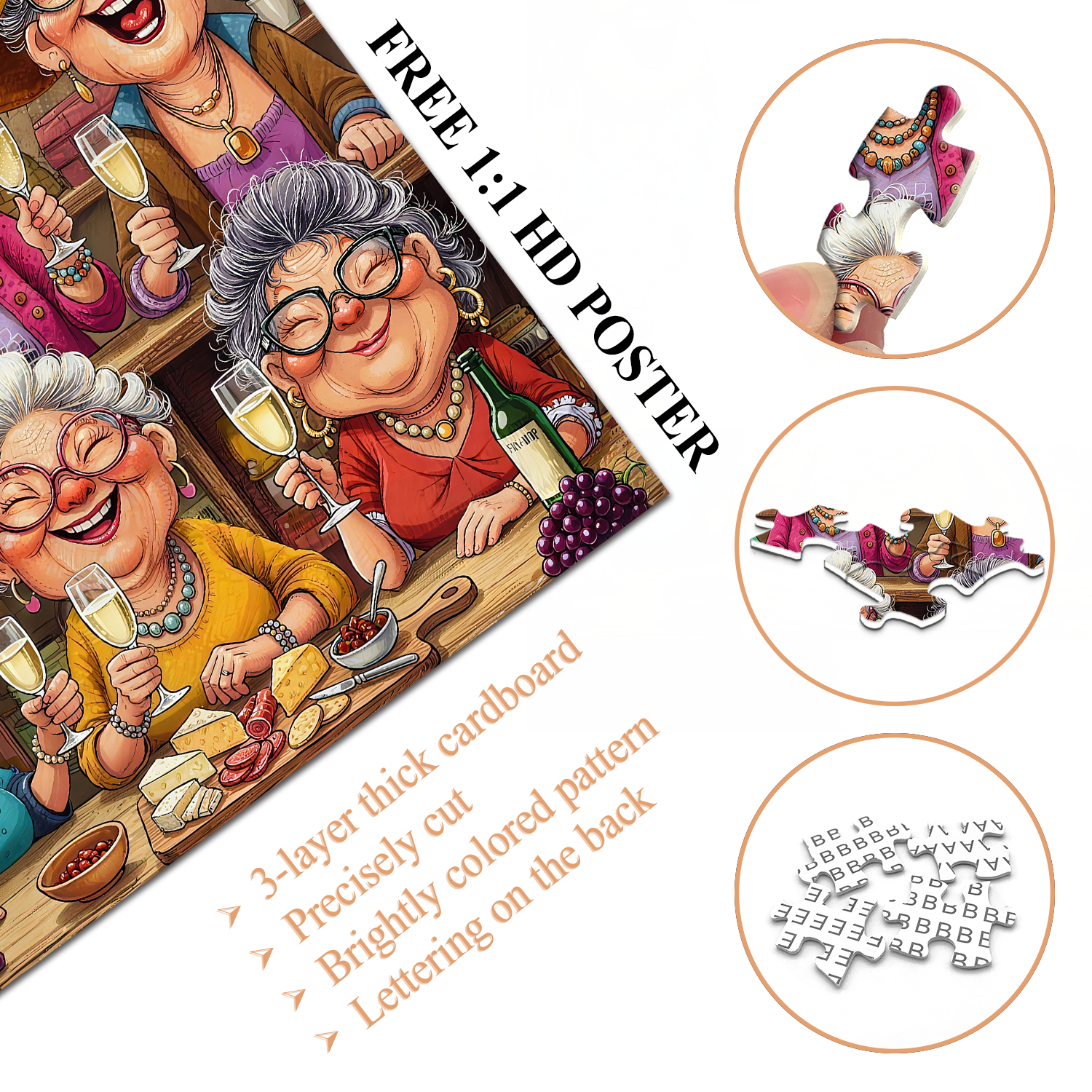 Puzzle de 1000 pièces : Moment un peu pompette entre meilleures amies