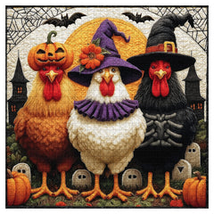 Spooky Halloween Chickens Jigsaw Puzzle 1000 Piece