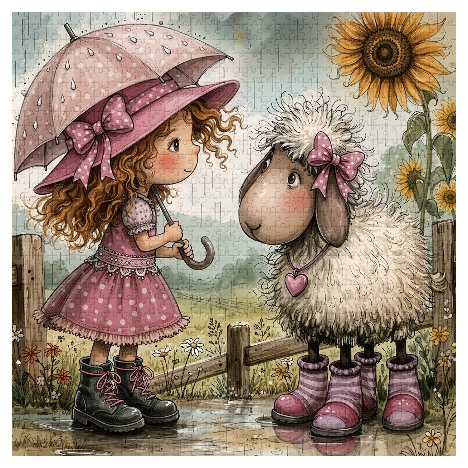 Sheepish Smile Jigsaw Puzzle 1000 Pieces