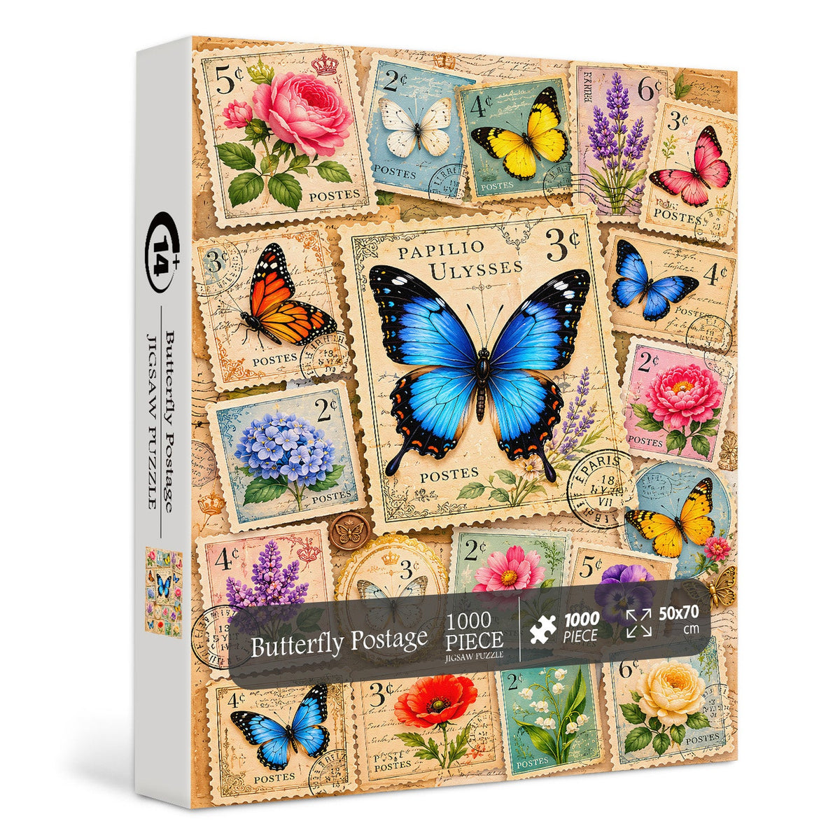 Butterfly Postage Jigsaw Puzzle 1000 Piece
