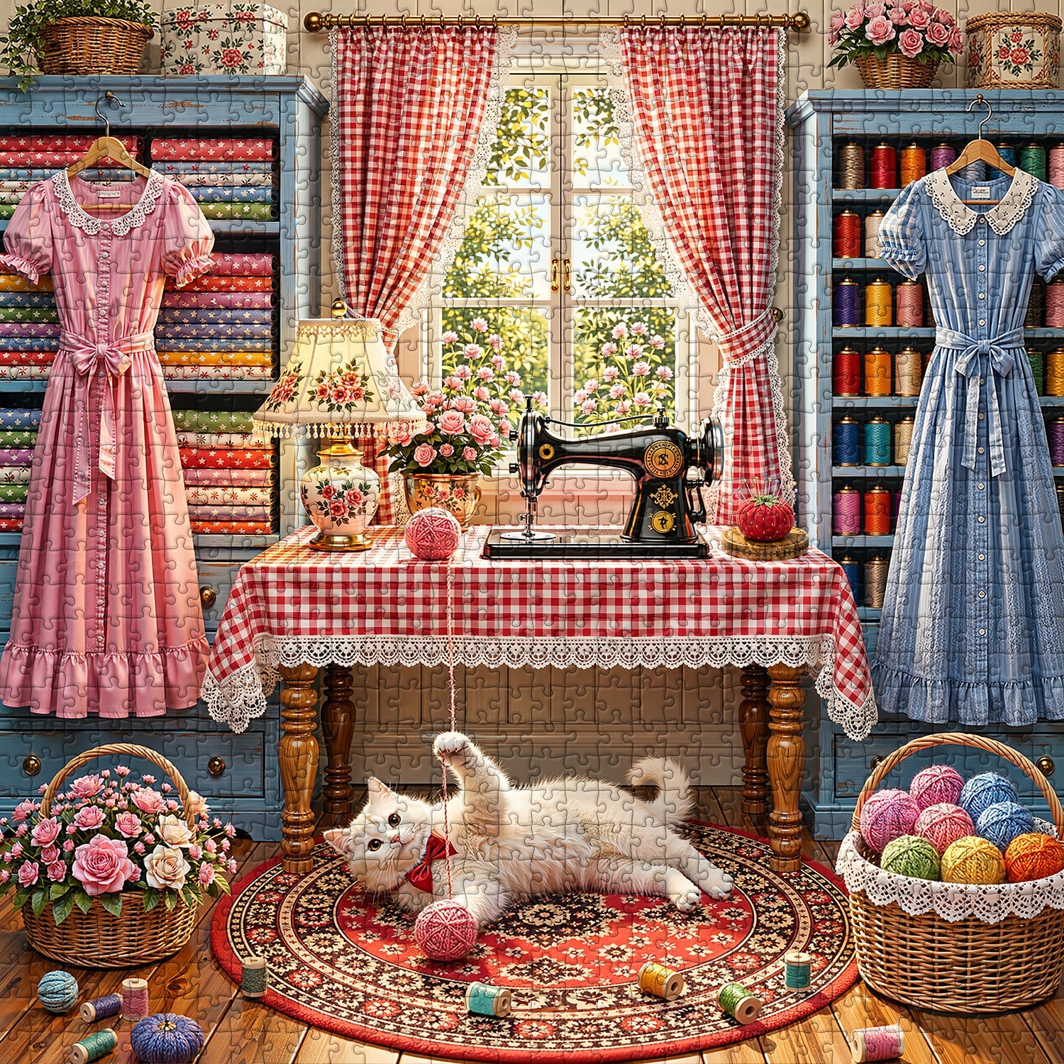 Sewing Cottage Jigsaw Puzzle 1000 Piece