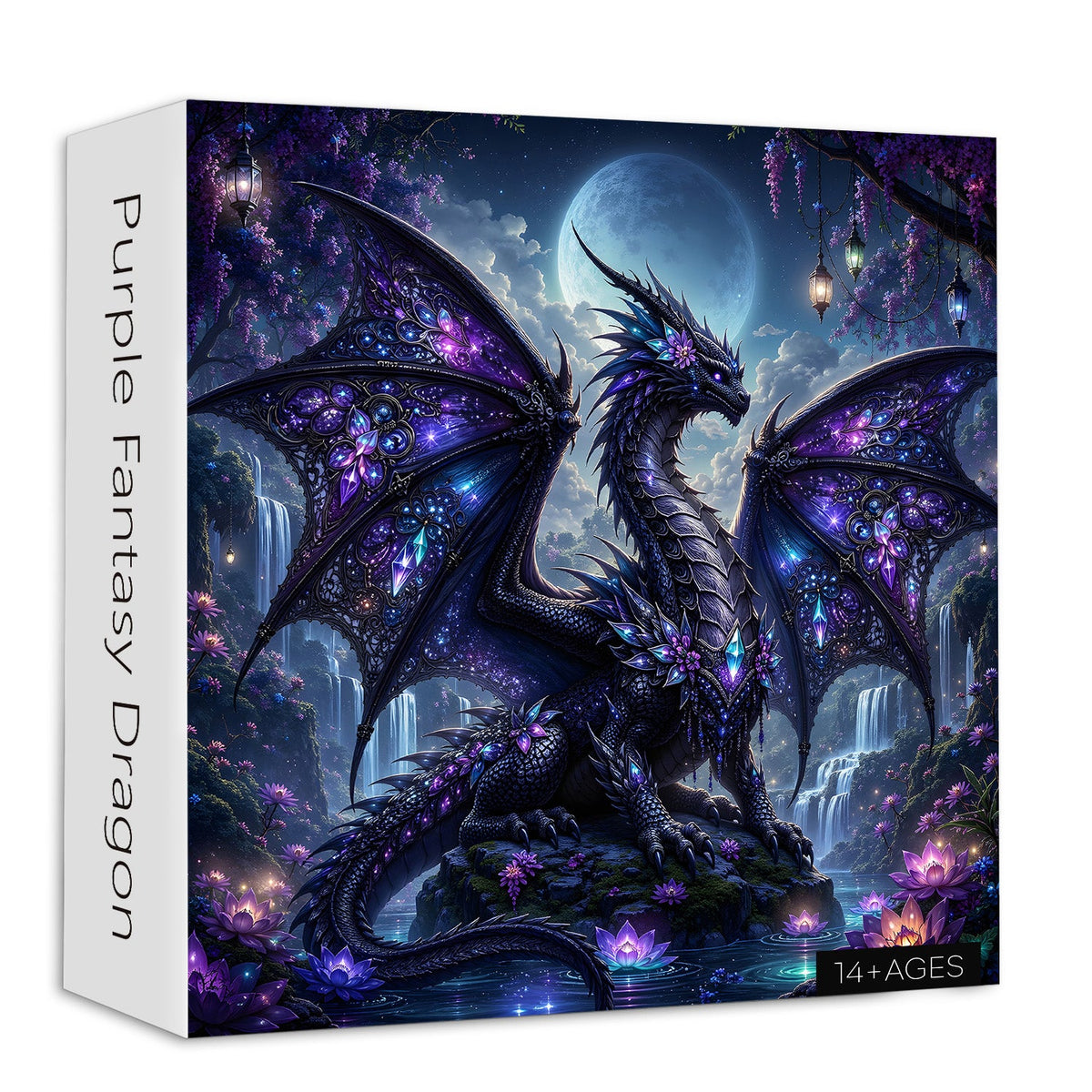 Purple Fantasy Dragon Jigsaw Puzzle 1000 Pieces