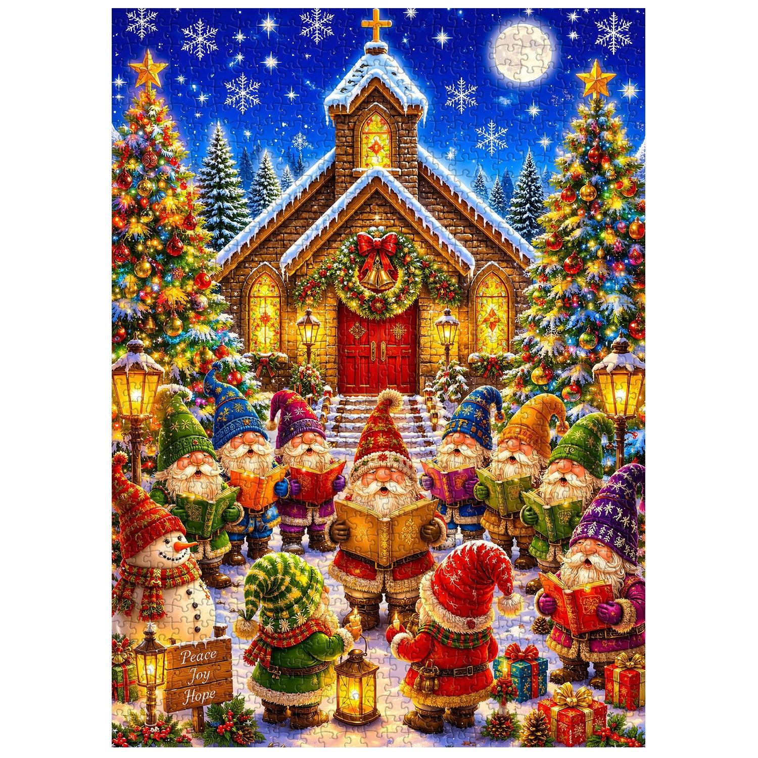 Christmas Gnome Village Jigsaw Puzzle 1000 Pieces