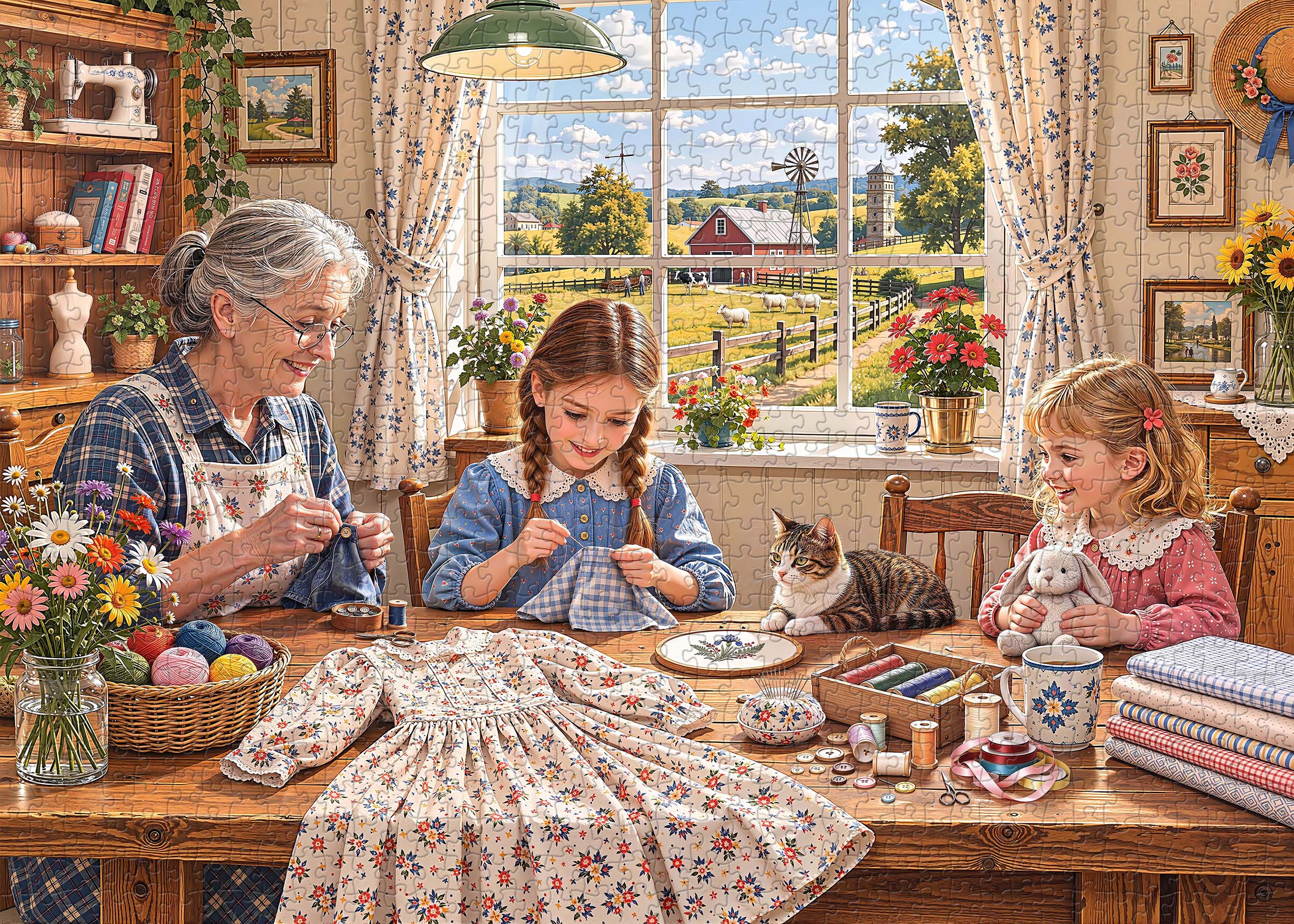 Sewing Days Jigsaw Puzzle 1000 Piece