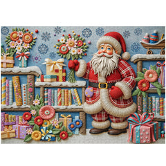 Santa’s Bloomed Blessing Jigsaw Puzzles 1000 Pieces