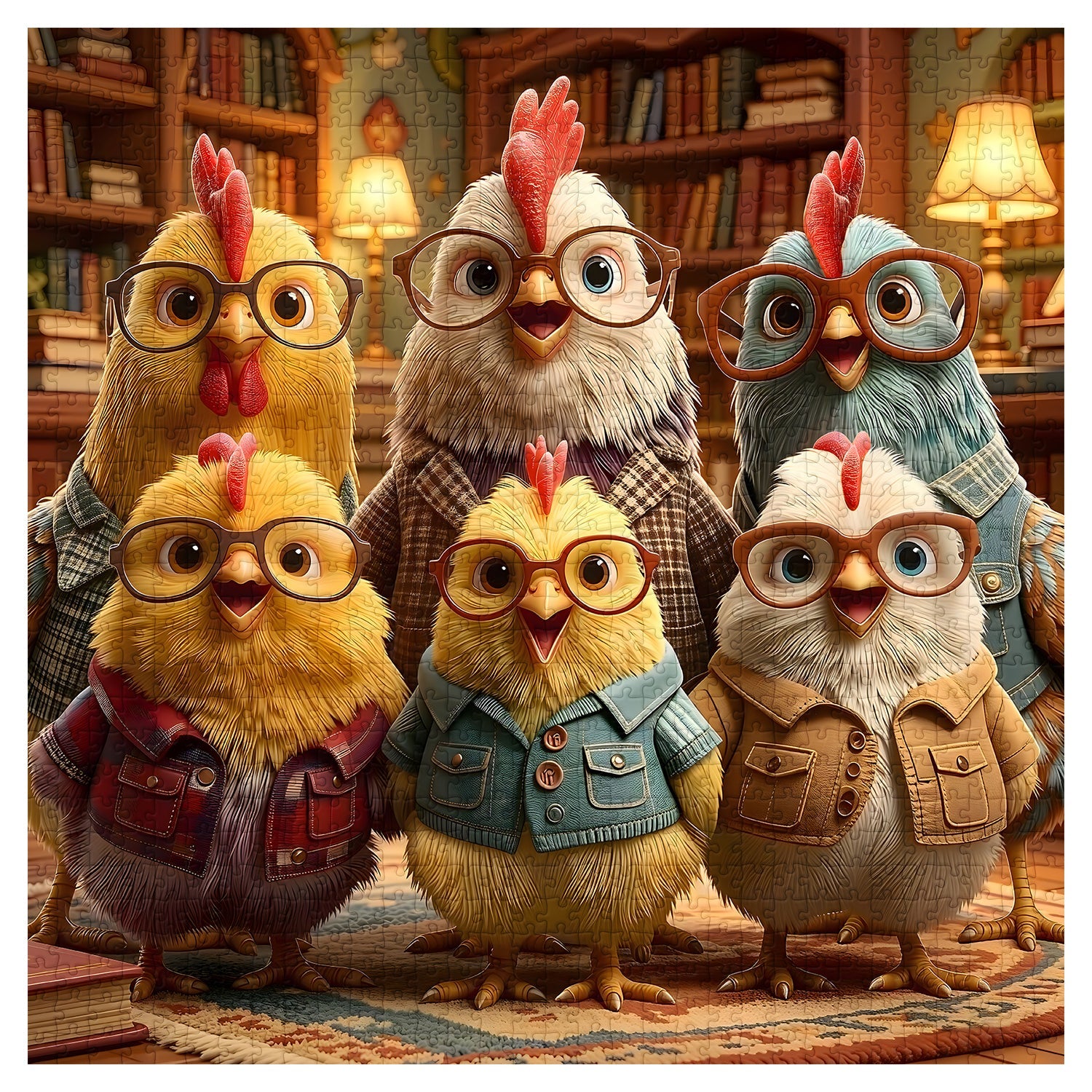 Study Chickens Jigsaw Puzzle 1000 Pieces