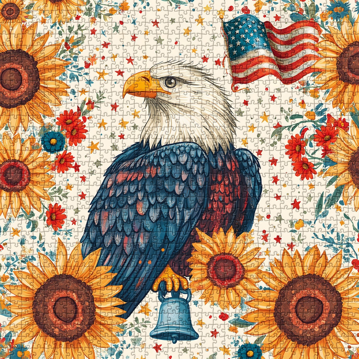 Patriotic Eagle Jigsaw Puzzle 1000 Pieces