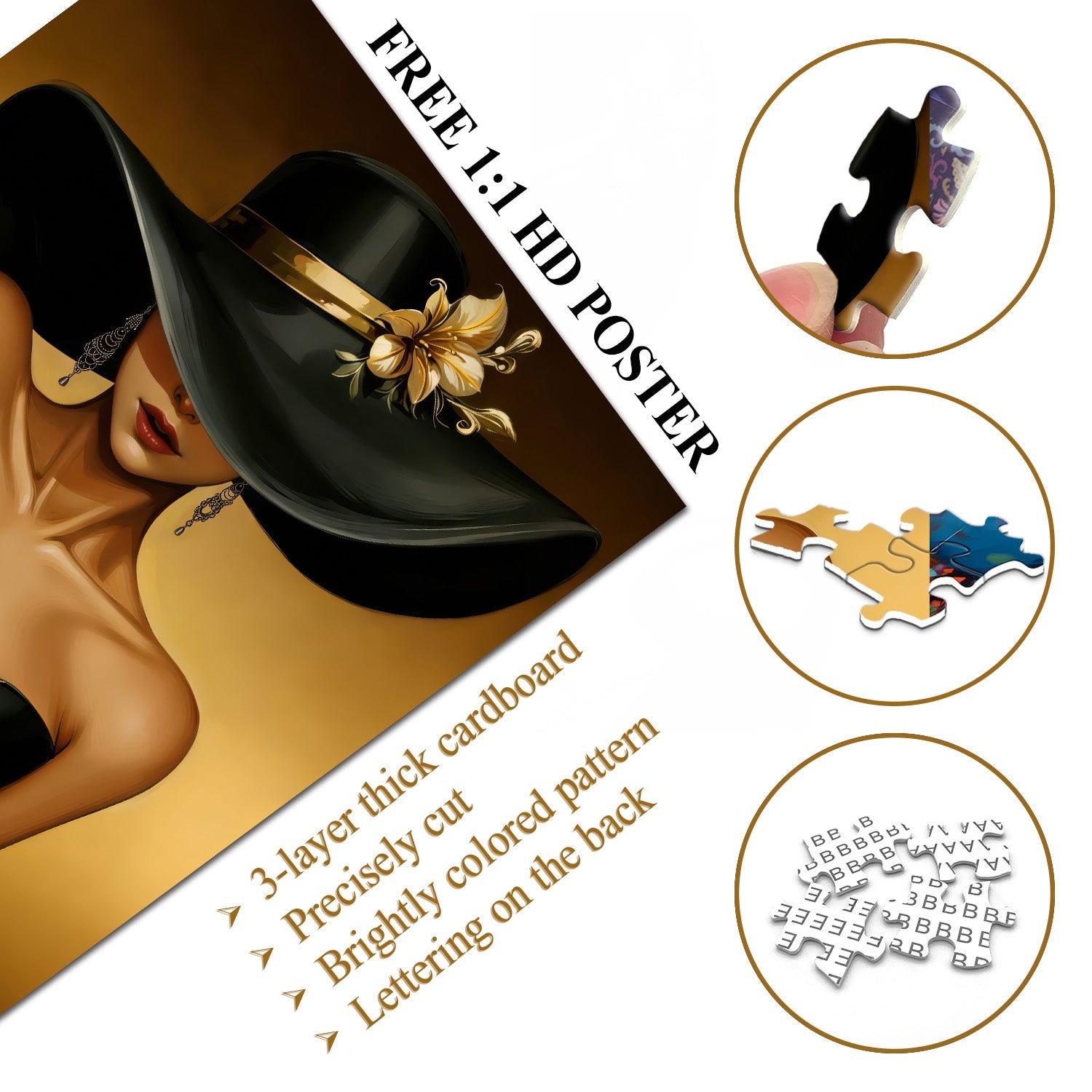 Golden Beauty Jigsaw Puzzle 1000 Pieces
