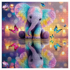 Rainbow Elephant Jigsaw Puzzle 1000 Piece