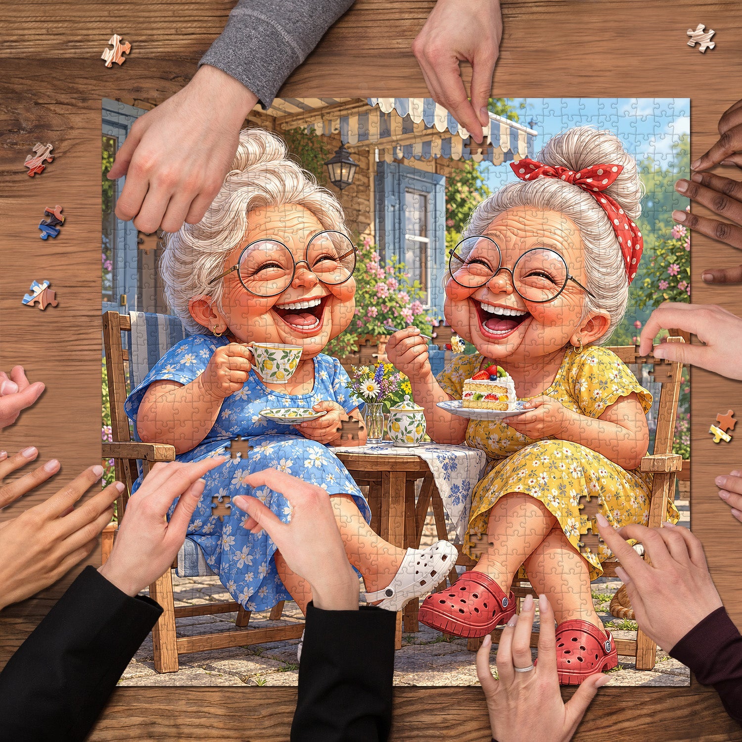 Joyful Grannies Jigsaw Puzzle 1000 Piece