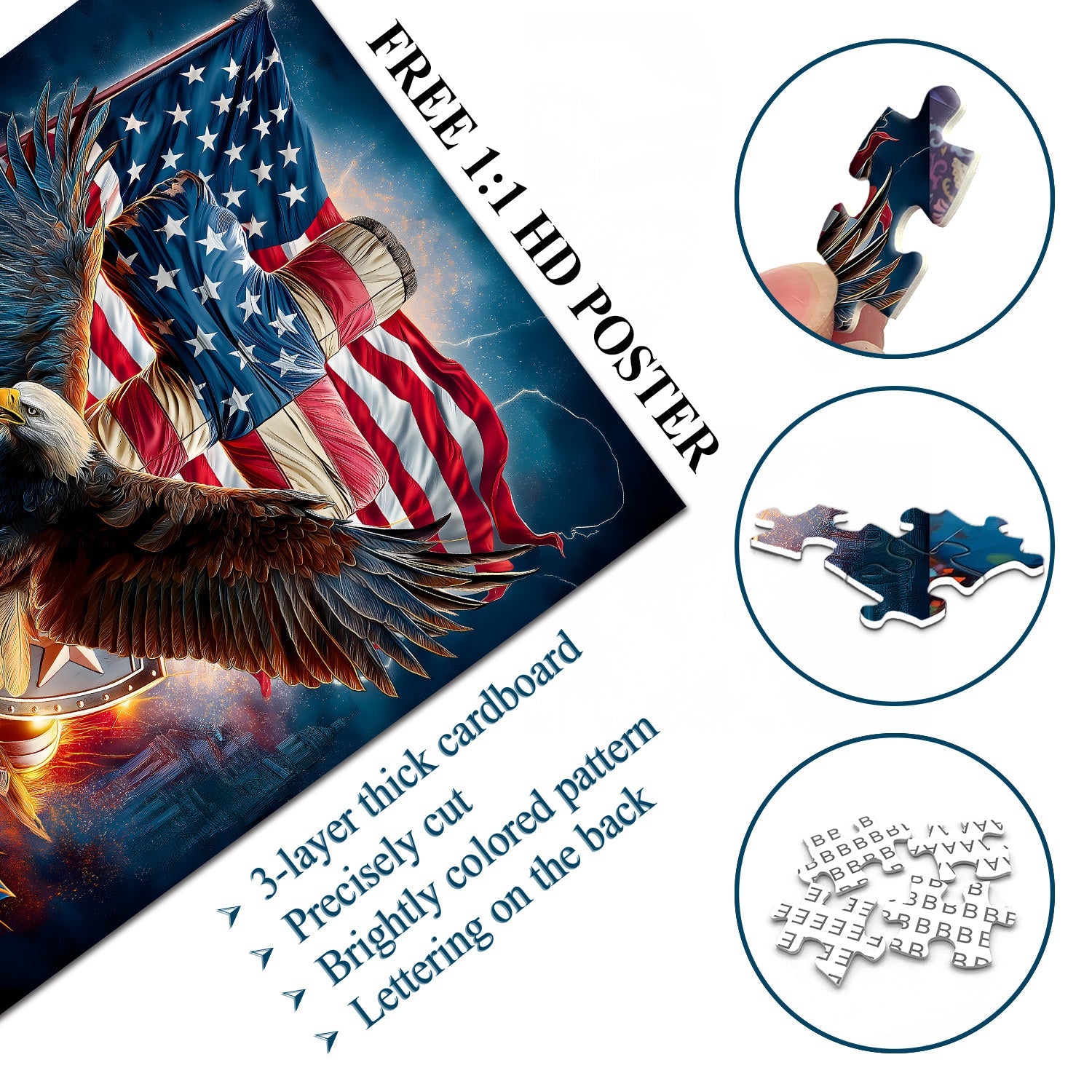 Puzzle 1000 pièces Foi et liberté