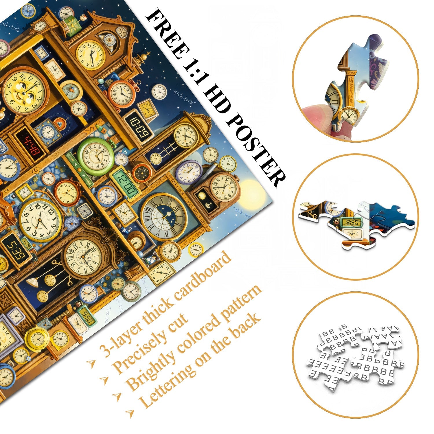 Clock Wonderland Jigsaw Puzzle 1000 Piece