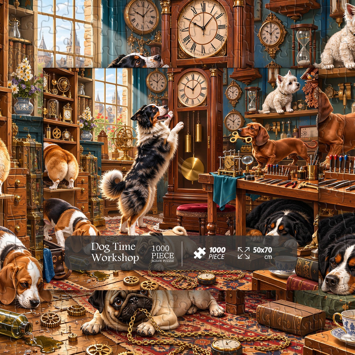 Dog Time Workshop Jigsaw Puzzle 1000 Pieces