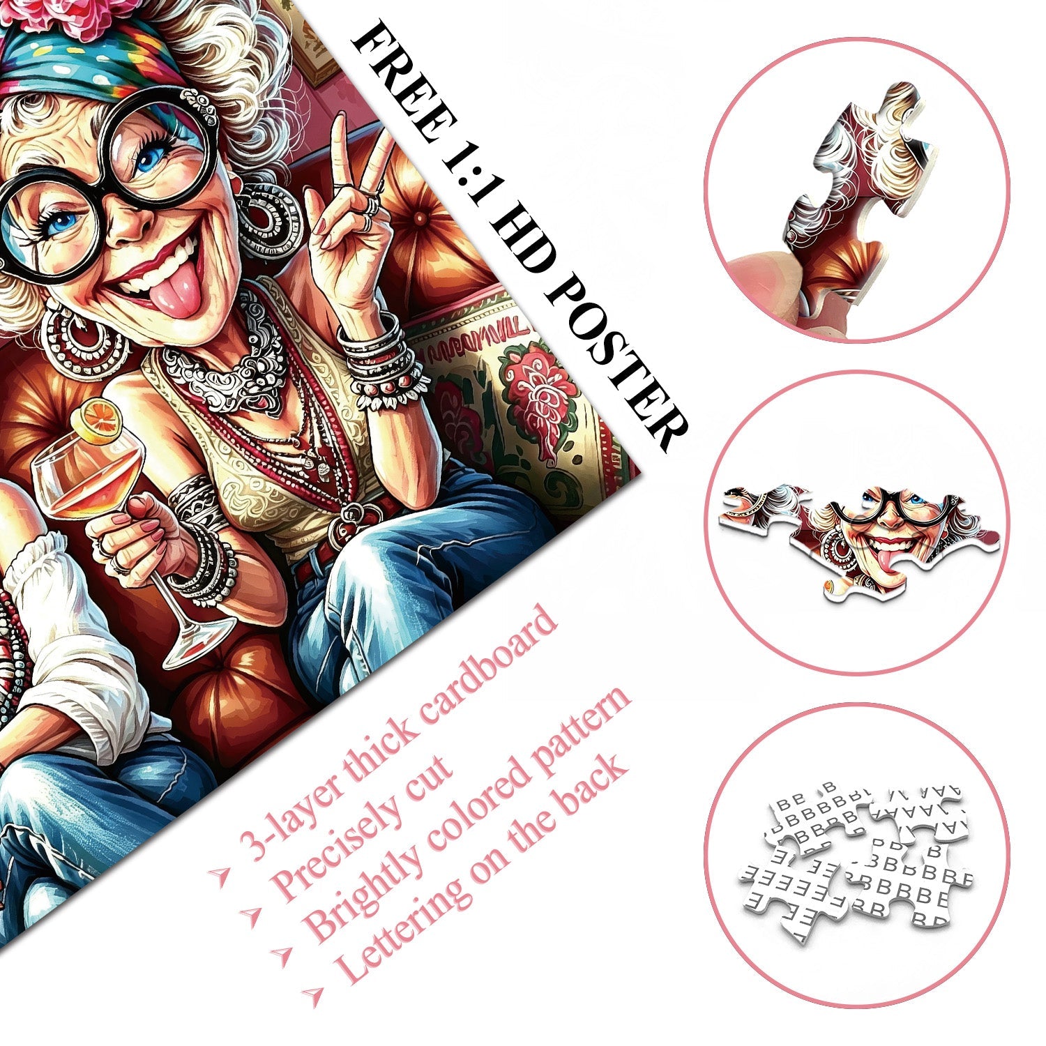 Hippie Besties Jigsaw Puzzle 1000 Pieces